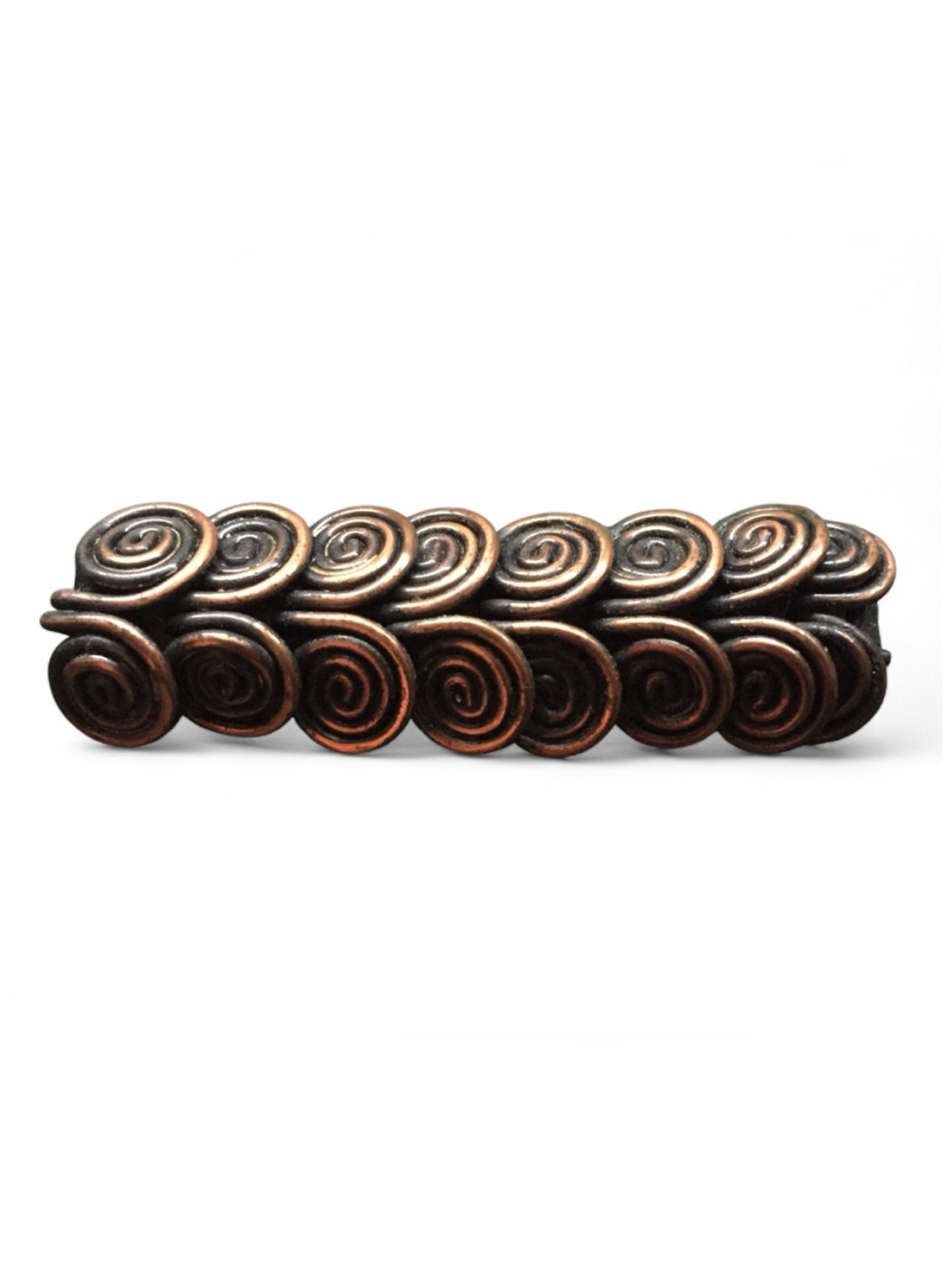 Vintage Egyptian Revival Copper Coils Swirls Pin Brooch Modernist coiled swirled